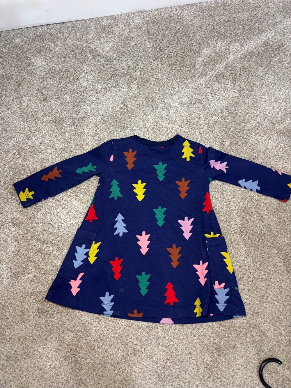 NEW! Hanna Andersson Rainbow Pine Tree Dress 12-18 months winter holiday dress